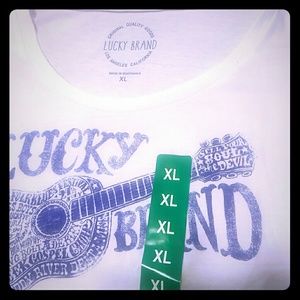 LUCKY BRAND-BLUE grass inspired TEE